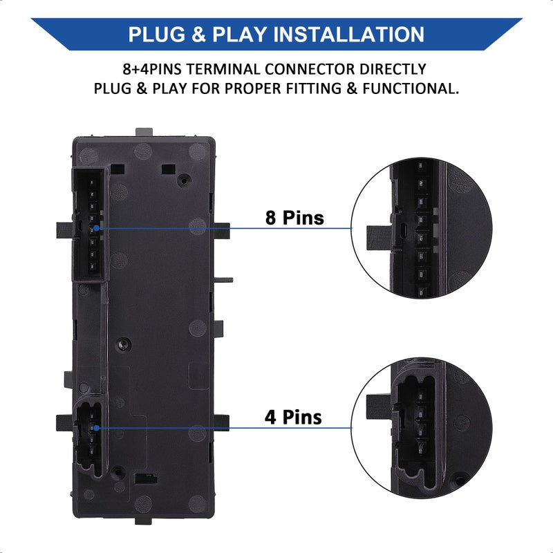 AiYiGu 4x4 Transfer Case Switch, 4WD Wheel Drive Button, Compatible with 2003-2007 Chevrolet Silverado, Chevy Suburban, Tahoe, Avalanche, GMC Yukon, Sierra, Replaces OE 15164520, 15136039, 19259313 - Image 3